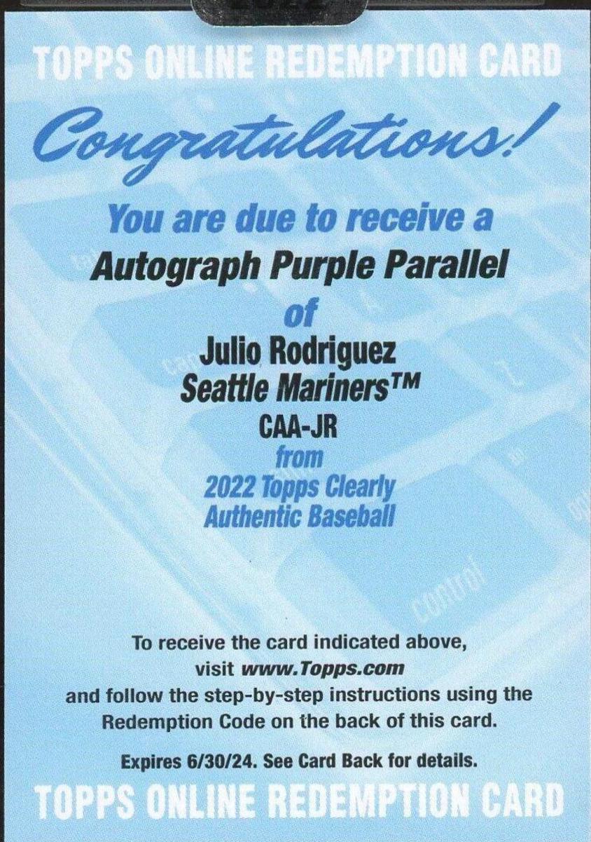 Julio Rodriguez [Purple] #CAA-JR