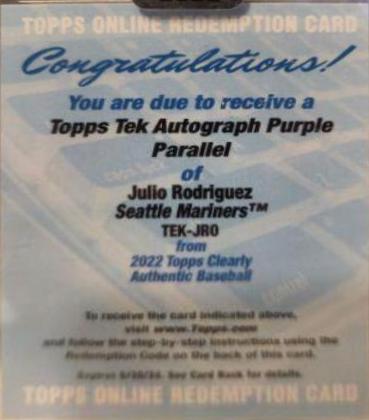 Julio Rodriguez [Purple] #TEK-JRO