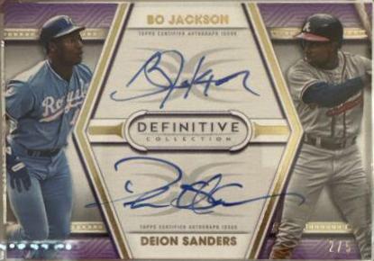 Deion Sanders, Bo Jackson [Purple] #DAC-JSA