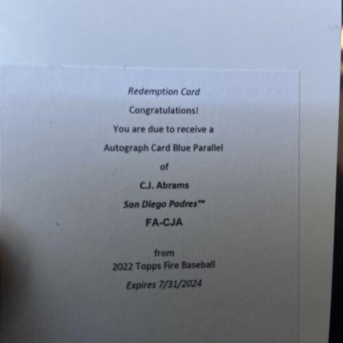 CJ Abrams [Blue] #FA-CJA