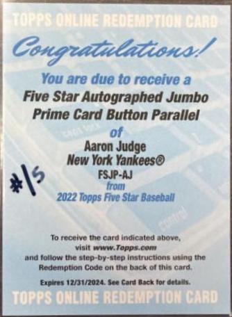 Aaron Judge [Button] #FSJP-AJ