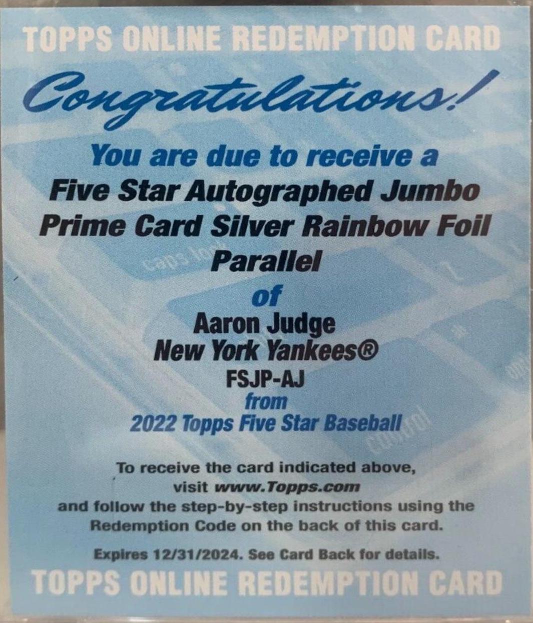 Aaron Judge [Silver Rainbow] #FSJP-AJ