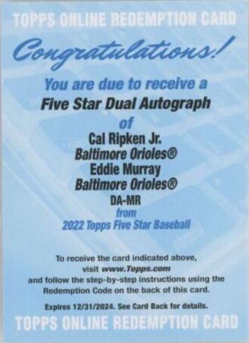 Eddie Murray / Cal Ripken Jr. #DA-MR