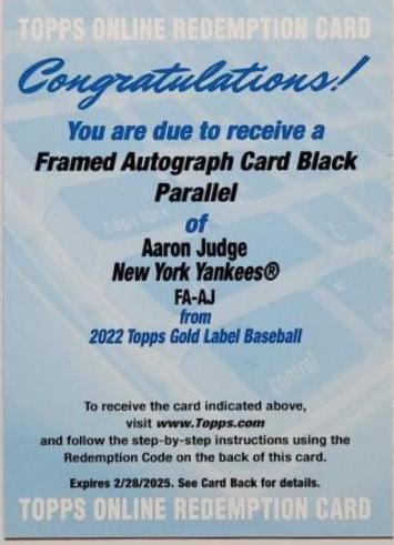 Aaron Judge [Black] #FA-AJ