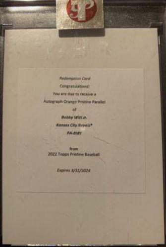 Bobby Witt Jr. [Orange Refractor] #PA-BWJ