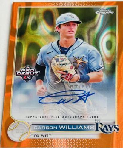 Carson Williams [Autograph Orange Lava Refractor] #PDC-54