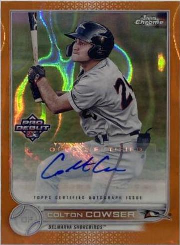 Colton Cowser [Autograph Orange Lava Refractor] #PDC-119