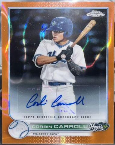 Corbin Carroll [Autograph Orange Lava Refractor] #PDC-73