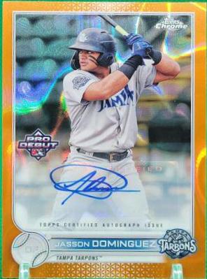 Jasson Dominguez [Autograph Orange Lava Refractor] #PDC-59
