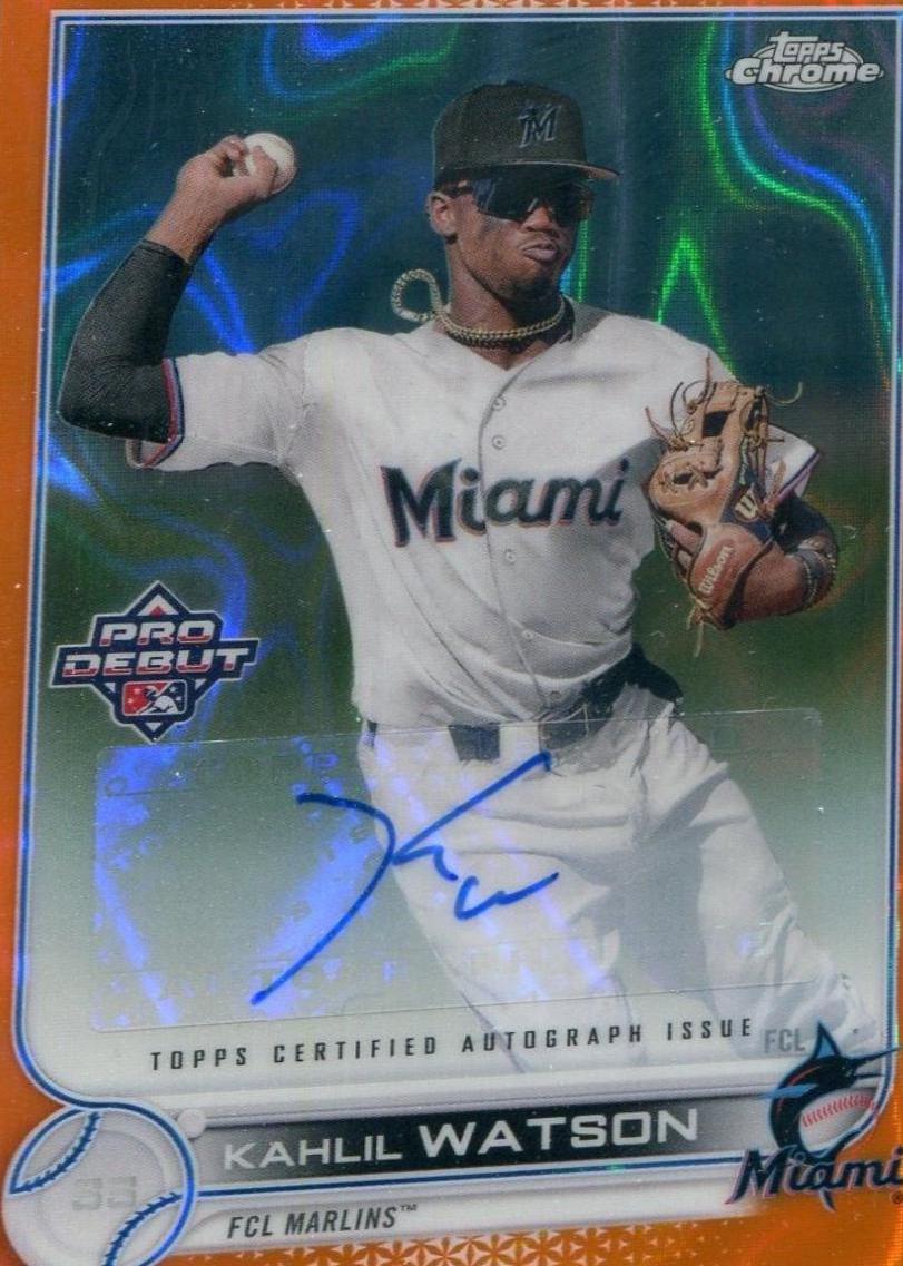 Kahlil Watson [Autograph Orange Lava Refractor] #PDC-104
