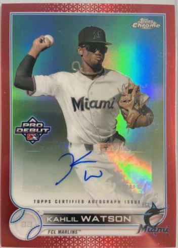 Kahlil Watson [Autograph Red Refractor] #PDC-104