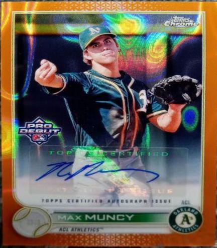 Max Muncy [Autograph Orange Lava Refractor] #PDC-41