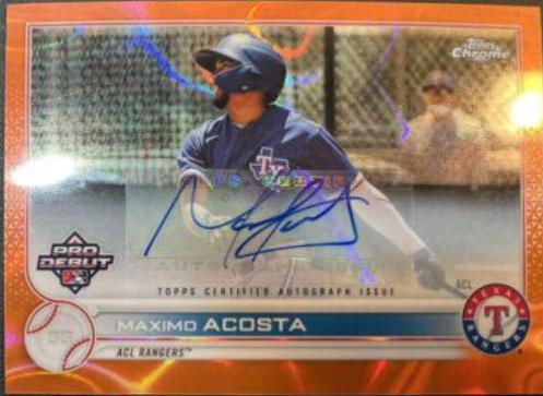 Maximo Acosta [Autograph Orange Lava Refractor] #PDC-151