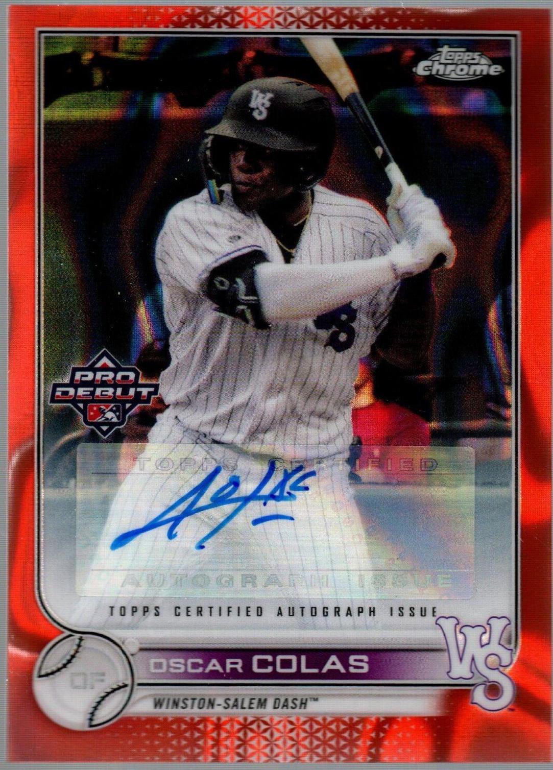 Oscar Colas [Autograph Orange Lava Refractor] #PDC-153