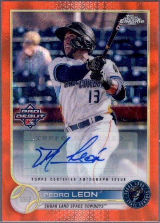 Pedro Leon [Autograph Orange Lava Refractor] #PDC-161