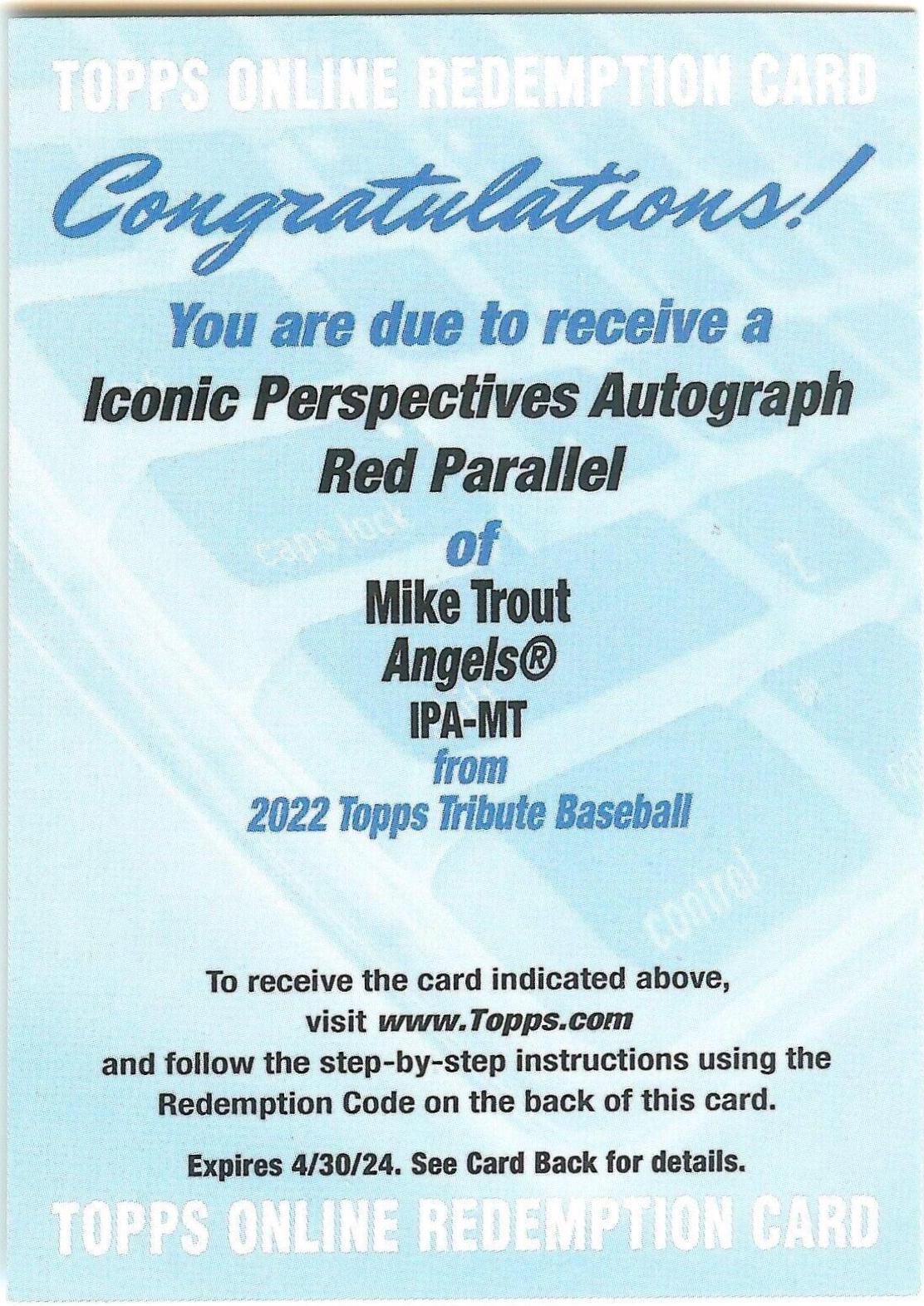 Mike Trout [Red] #IPA-MT