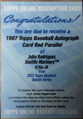 Julio Rodriguez [Red] #87BA-JR