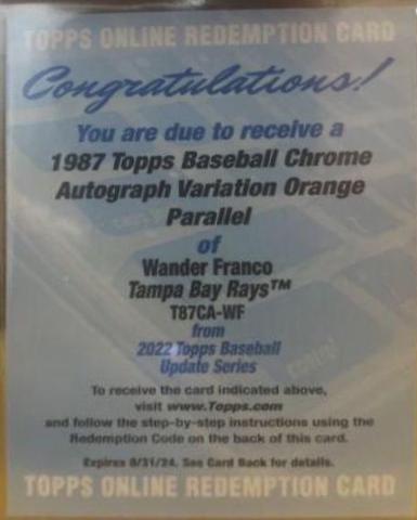 Wander Franco [Orange] #T87CA-WF