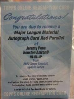 Jeremy Pena [Red] #MLMA-JP