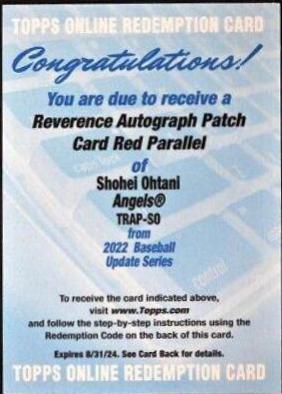 Shohei Ohtani [Red] #TRAP-SO