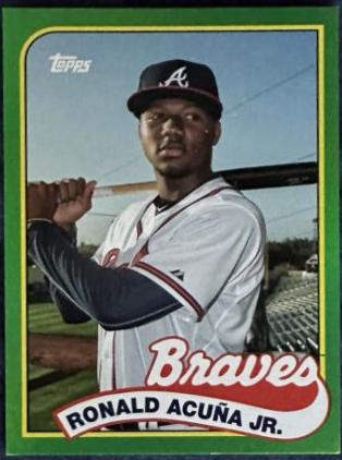 Chipper Jones, Ronald Acuna Jr. [Green] #89DH-6