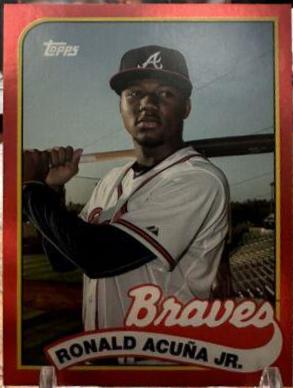 Chipper Jones, Ronald Acuna Jr. [Red] #89DH-6