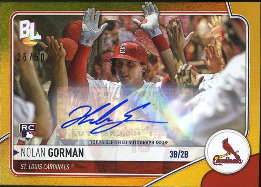 Nolan Gorman [Autograph Gold] #WR-3