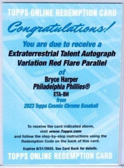 Bryce Harper [Red Flare] #ETA-BH