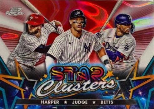 Mookie Betts, Bryce Harper, Aaron Judge [Red Flare] #SC-5