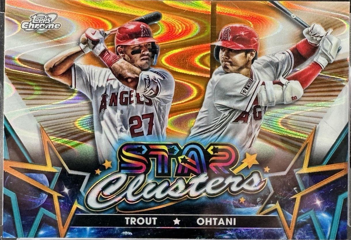 Shohei Ohtani, Mike Trout [Orange Galactic] #SC-3