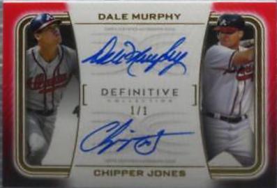 Dale Murphy, Chipper Jones [Red] #DAC-MJ