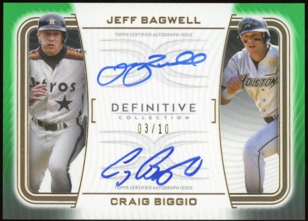 Jeff Bagwell, Craig Biggio [Green] #DAC-BBI