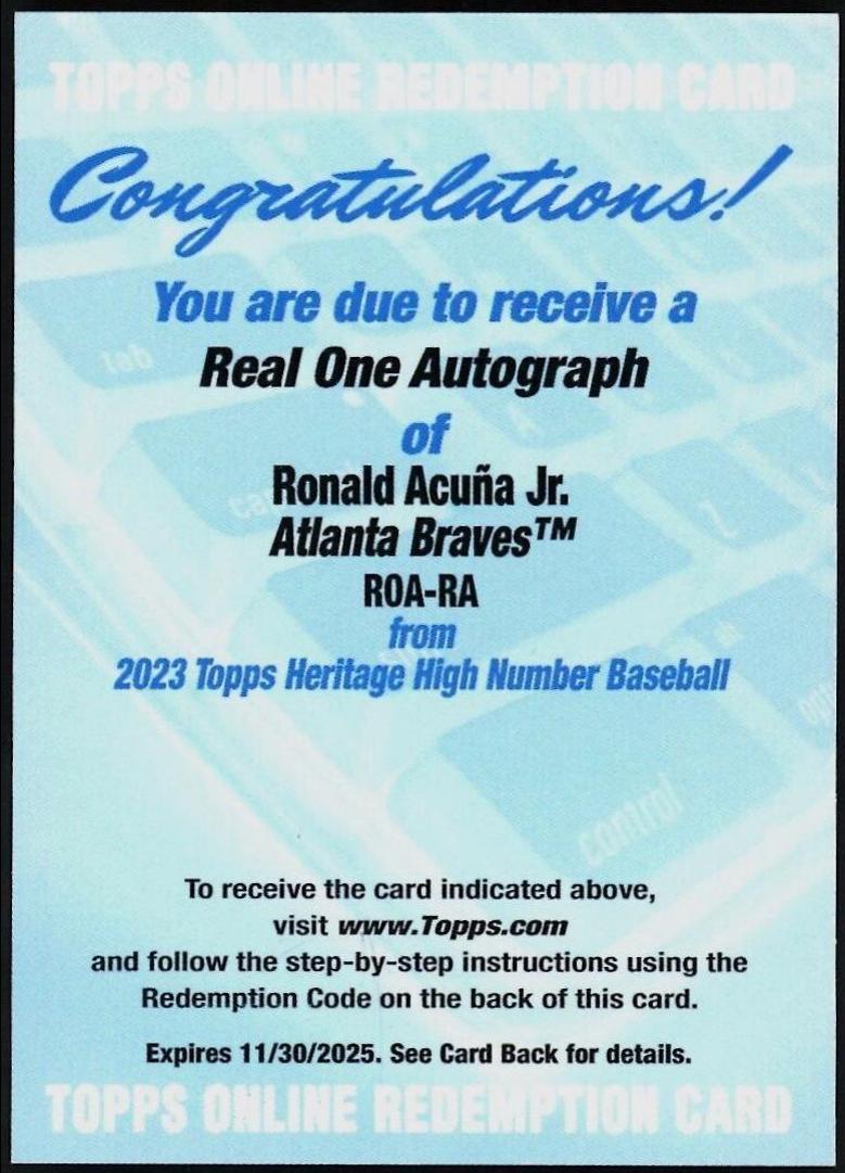 Ronald Acuna Jr. #ROA-RA