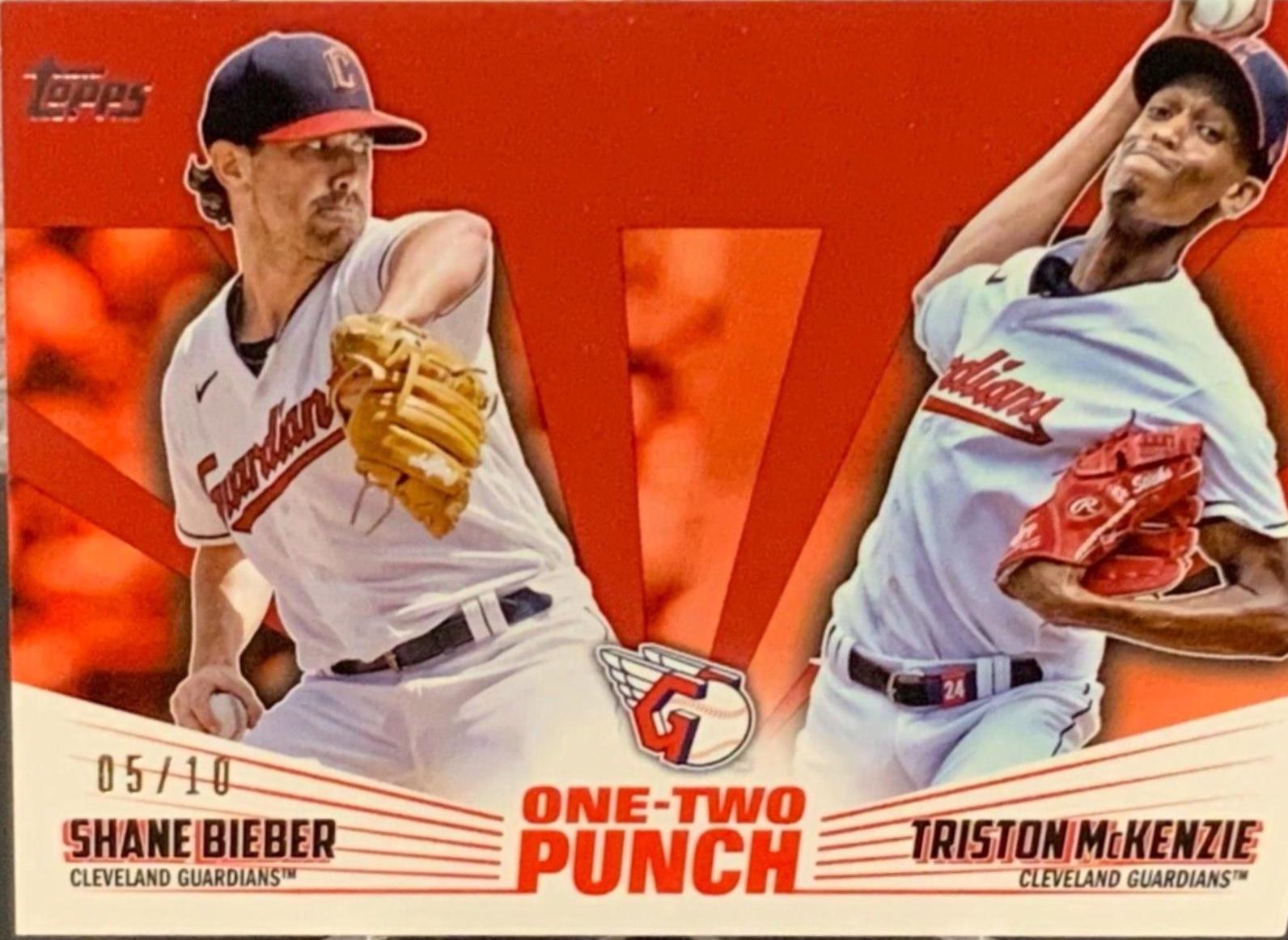 Shane Bieber, Triston McKenzie [Red] #12P-13