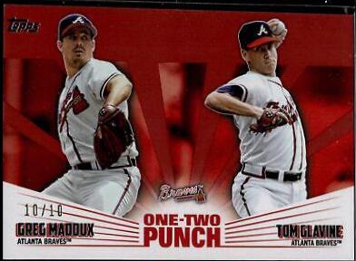 Tom Glavine, Greg Maddux [Red] #12P-1