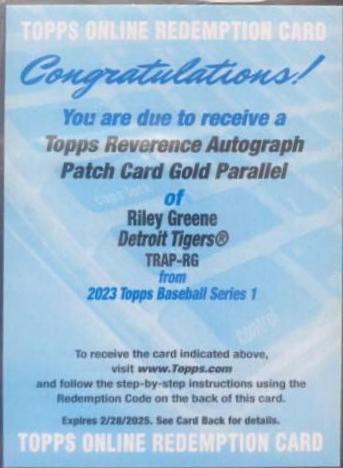 Riley Greene #TRAP-RG