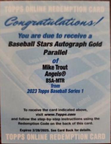 Mike Trout [Gold] #BSA-MTR