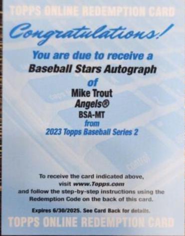 Mike Trout #BSA-MT