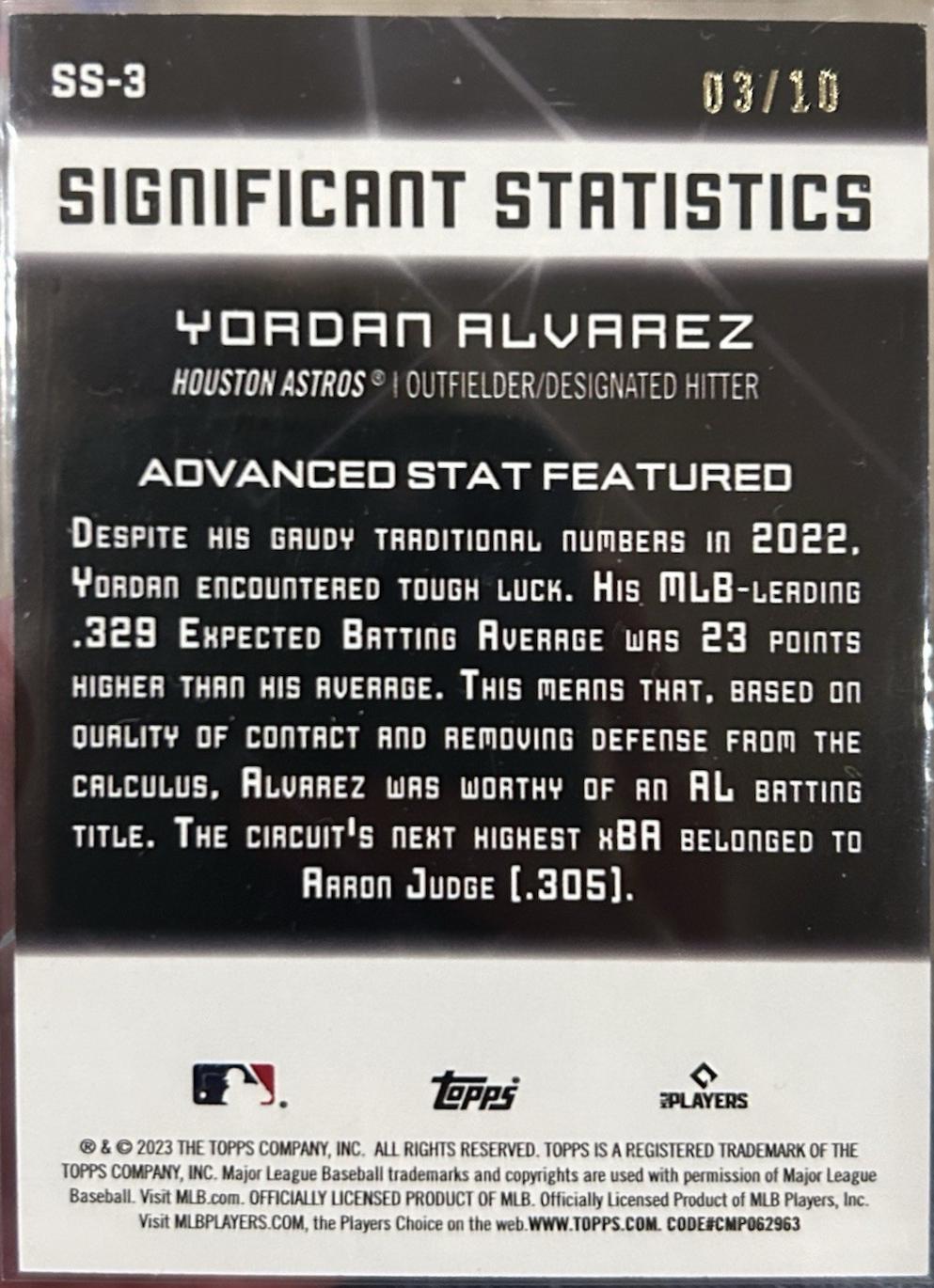 Yordan Alvarez [Red] #SS-3