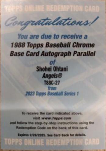 Shohei Ohtani [Autograph] #T88C-27