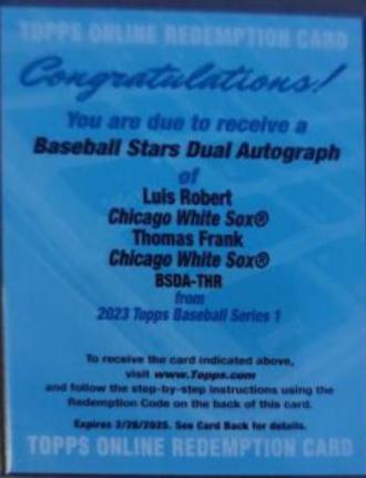 Luis Robert, Frank Thomas #BSDA-THR