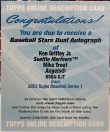 Mike Trout, Ken Griffey Jr. #BSDA-GJT