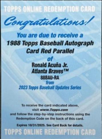 Ronald Acuna Jr. [Red] #88BAU-RA