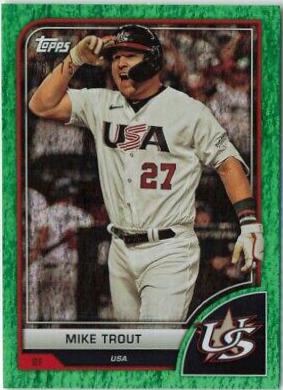 Mike Trout [Green Sparkle] #1
