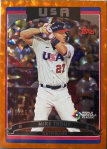 Mike Trout [Orange Cracked Ice] #1