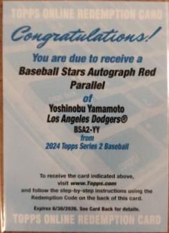 Yoshinobu Yamamoto [Red] #BSA2-YY