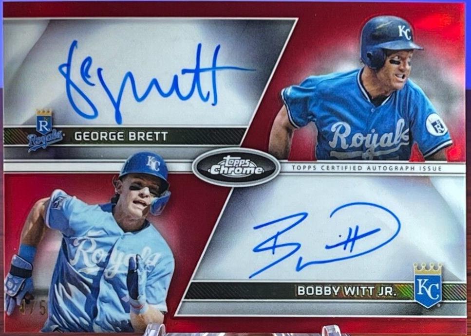 George Brett / Bobby Witt Jr. [Red Refractor] #DA-BWJ