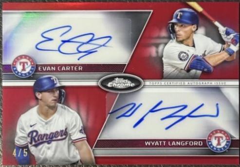 Evan Carter / Wyatt Langford [Red Refractor] #CDA-CLA