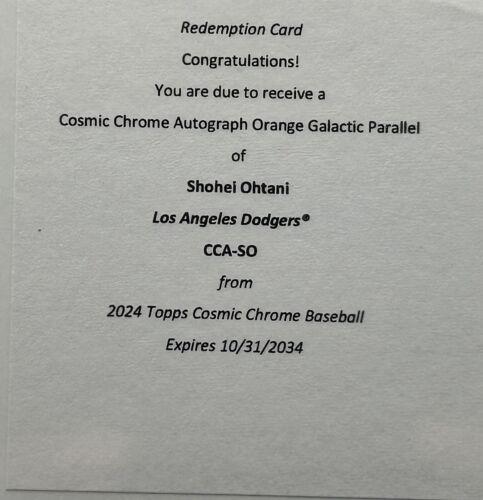 Shohei Ohtani [Orange Galactic Refractor] #CCA-SO