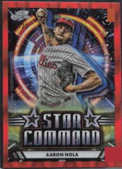 Aaron Nola [Orange Galactic Refractor] #SC-10